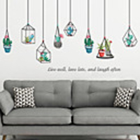 Floral / Botanical Wall Stickers 3D Wall Stickers Decorative Wall Stickers,  PVC Home Decoration Wall Decal Wall Decoration 2pcs