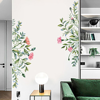 Floral / Botanical Wall Stickers Plane Wall Stickers Decorative Wall Stickers,  PVC Home Decoration Wall Decal Wall Decoration 1pc