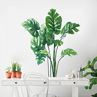Floral / Botanical Wall Stickers Plane Wall Stickers Decorative Wall Stickers,  PVC Home Decoration Wall Decal Wall Decoration 1pc