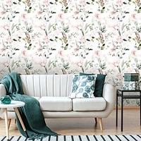 Floral Plants Wall Stickers Study Room / Bedroom,  Removable / Pre-pasted PVC Home Decoration Wall Decal 1pc miniinthebox