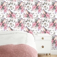 Floral Plants Wall Stickers Study Room / Bedroom,  Removable / Pre-pasted PVC Home Decoration Wall Decal 1pc miniinthebox