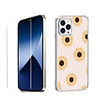 Floral Case For iPhone 12 iPhone 11 iPhone 12 Pro Max Unique Design Protective Case with Screen Protector Shockproof Back Cover TPU