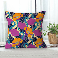 Floral Double Side Cushion Cover 1PC Soft Decorative Square Throw Pillow Cover Cushion Case Pillowcase for Sofa Bedroom Livingroom Outdoor Superior Quality Machine Washable Outdoor Cushion for Sofa Couch Bed Chair miniinthebox