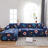 Floral Print 1-Piece Sofa Cover Couch Cover Furniture Protector Soft Stretch Slipcover Spandex Jacquard Fabric Super Fit for 1~4 Cushion Couch and L Shape Sofa, Easy to Install(1 Free Cushion Cover)