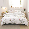 Floral Print 3-Piece Duvet Cover Set Hotel Bedding Sets Comforter Cover with Soft Lightweight Microfiber(Include 1 Duvet Cover and 1or 2 Pillowcases)