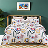 Floral Print Botanical 3 Pieces Bedding Set Duvet Cover Set Modern Comforter Cover-3 Pieces-Ultra Soft Hypoallergenic Microfiber Include 1 Duvet Cover and 1 or2 Pillowcases
