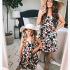 Floral Print Sling Dresses for Mommy and Me miniinthebox