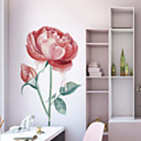 Floral Wall Stickers Beautiful Flowers Wall Stickers Decorative Wall Stickers PVC Home Decoration Wall Decal Wall Decoration 1pc