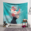 Floral Woman Wall Tapestry Art Decor Blanket Curtain Hanging Home Bedroom Living Room Decoration Polyester miniinthebox
