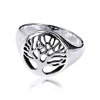 flourishing tree of life silver ring