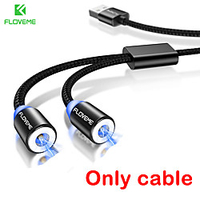 FLOVEME Large Current Charging 2-in-1 Data Cable 2.1 A 1.2m(4Ft) Normal Aluminum USB Cable Adapter For Samsung / Huawei / Xiaomi