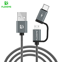 FLOVEME QC 3.0 Fast Charging Micro USB Type C Data Cable 100cm(3Ft) For Samsung S20 S10 Huawei P40 Oneplus 8