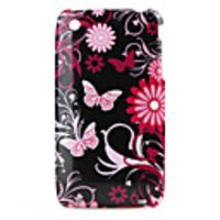 Flower and Butterfly Pattern Protective Cover Case for iPhone 3G,  3GS