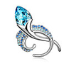 Flower Bud Crystal Brooch