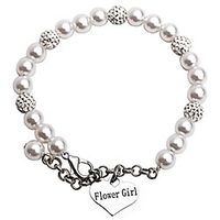 flower girl bracelet flowergirl pearl bracelet flowergirl gift jewelry (bracelet)