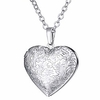 flower grain heart locket necklace that hold picture/urn ashes platinum plated memorial jewelry for women/girls/pet