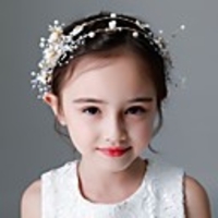 Flower Headpieces Pearl / Rhinestone / Alloy Headpiece with Pearls / Flower / Crystals / Rhinestones 1 Piece Party / Evening / Birthday Headpiece