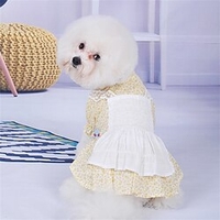 Flower Lace Dog Dress Cat Princess Suspender Costume Puppy Tutu FloralBow Clothes Puppy Embroidery Skirt for Cats Teddy Dog Small Medium Dogs miniinthebox