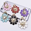 Flower mobile phone bracket metal diamond 360 degree rotating mobile phone ring buckle bracket Holders
