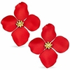 flower petal statement stud earrings for women (flame)