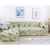 Flower Print 1-Piece Sofa Cover Couch Cover Furniture Protector Soft Stretch Slipcover Spandex Jacquard Fabric Super Fit for 1~4 Cushion Couch and L Shape Sofa, Easy to Install(1 Free Cushion Cover