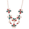 Flower Shape Resin Antique Gold Necklace