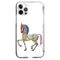 Flowered Horse Case For Apple IPhone 12 11 SE2020 Unique Design Protective Case Shockproof Cover TPU Clear Case For IPhone 12 Pro Max XR XS Max IPhone 8 7 miniinthebox