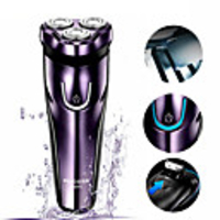 FLyco Electric Shaver with 3D Floating Heads Washable Shaver Electric LED Charging Display Shaving machine for Men FS372