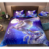 Flying Horse 3-Piece Duvet Cover Set Hotel Bedding Sets Comforter Cover with Soft Lightweight Microfiber,  Include 1 Duvet Cover,  2 Pillowcases for Double/Queen/King(1 Pillowcase for Twin/Single)