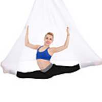 Flying Swing Aerial Yoga Hammock Silk Fabric Extension Straps Sports Chinlon Inversion Pilates Antigravity Yoga Trapeze Sensory Swing Ultra Strong Antigravity Durable Anti-tear Decompression