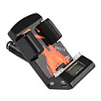 FM Transmitter / Cigarette Charger and SD Card Slot/USB/Aux-in for iPhone/iPod/Universal Use