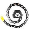 Foldable Chain Lock Folding Bike Lock Hamburger Lock Portable High Strength Extra Long Locking Security Durable For Road Bike Mountain Bike MTB Folding Bike Cycling Bicycle Steel Alloy Black