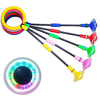 Foldable flashing Jumping Ring -Children Colorful Ankle Skip Jump Ropes Sports Swing Ball for Kids Boys Girls Toy miniinthebox