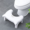 Foldable Plastic Toilet Stool,  Portable Step Stool for Bath Decor, Toilet Squat Step Stool White