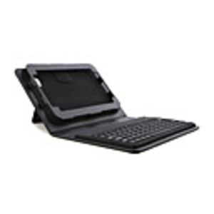 Folding PU Leather Case Bluetooth Keyboard for Samsung Galaxy Tab P1000 (Black)
