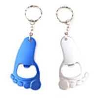 Foot Print Shaped Aluminum Keychain Bottle Opener
