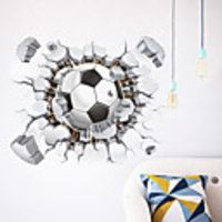 Football / 3D Wall Stickers 3D Wall Stickers Decorative Wall Stickers,  PVC Home Decoration Wall Decal Wall Decoration 1pc