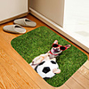 Football Puppy Digital Printing Floor Mat Modern Bath Mats Nonwoven Memory Foam Novelty Bathroom
