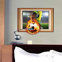 Football Wall Stickers Bedroom / Office,  Pre-pasted PVC Home Decoration Wall Decal 1pc