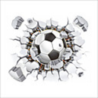Football Wall Stickers Plane Wall Stickers Decorative Wall Stickers,  PVC Home Decoration Wall Decal Wall Decoration 1pc / Removable