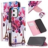 For Apple iPhone 12 Pro Max Wallet Card Holder with Stand Full Body Cases Eiffel Tower PU Leather iPhone 12 Mini SE 2020 11 Pro XR XS Max 7 8 Plus 6 6S Plus