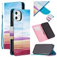For Apple iPhone 12 Pro Max Wallet Card Holder with Stand Full Body Cases Scenery PU Leather iPhone 12 Mini SE 2020 11 Pro XR XS Max 7 8 Plus 6 6S Plus