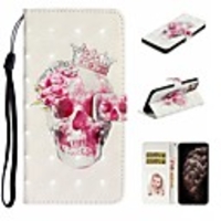 For Apple iPhone 12 Pro Max Wallet Card Holder with Stand Full Body Cases Skull PU Leather iPhone 12 Mini SE 2020 11 Pro XR XS Max 7 8 Plus
