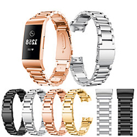 For Fitbit Charge 3 / Fitbit Charge 4 Band Stainless Steel Watch Band For Fitbit Charge 3 / 4 Watch Strap Metal WatchBand Strap Wrist Watches Bracelet miniinthebox