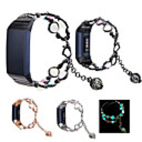 For Fitbit Charge 3 4 Smart Bracelet Strap Luminous Beads Stainless Steel Watch Band Loop For Fitbit Charge 3 4 Wristband