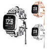 For Fitbit Versa / Versa Lite Handmade Faux Pearls Jewels Crystal Agate Replacement Stainless Steel Strap Wristband
