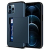 for iphone 12 pro max case,  credit card ids license holder wallet sliding cover card slot dual layer bumper anti scratch rubber cover cases replacement for iphone 12 pro max 6.7