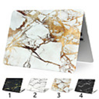 For MacBook Pro Air 11-15 Computer Case 2018 2017 2016 Release A1989 / A1706 / A1708 With Touch Strip PVC Hard Shell Marble