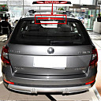 For Skoda OCTAVIA rear brake light sticker OCTAVIA car sticker carbon fiber high brake light sticker