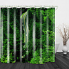 Forest Curved Road Digital Printing Shower Curtain Green Forest Road Trolley Shower Curtains Hooks Modern Polyester New Design
